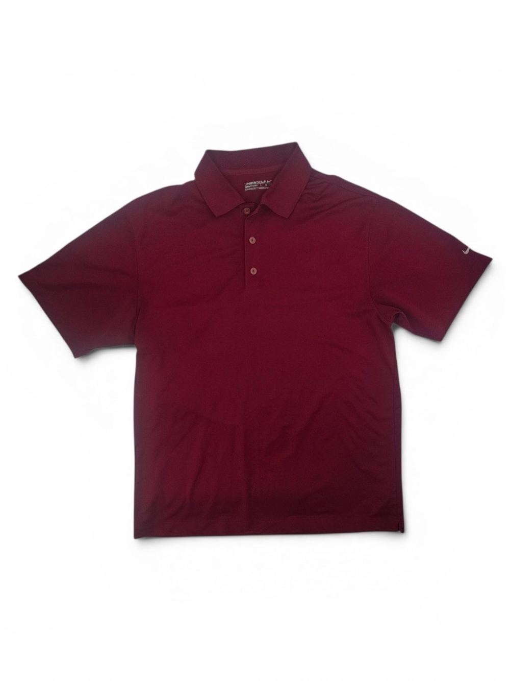 Nike Golf Fit Dry Polo Shirt Men's Large Maroon Burgundy Performance Shortsleeve